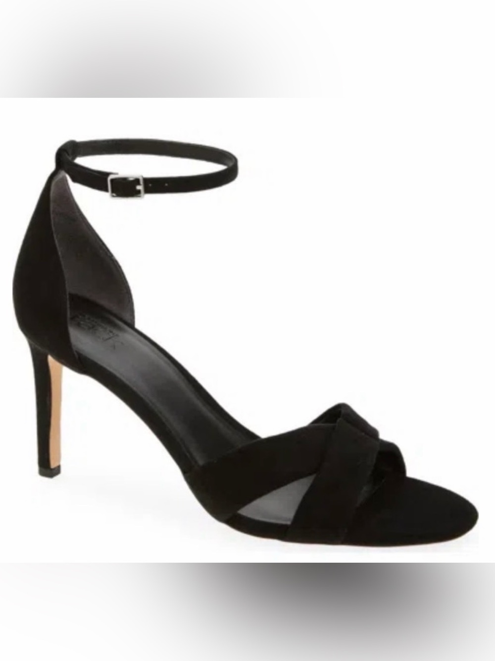 NWT Nordstrom Rack Amora Heeled Sandal in Black Suede - Size 11